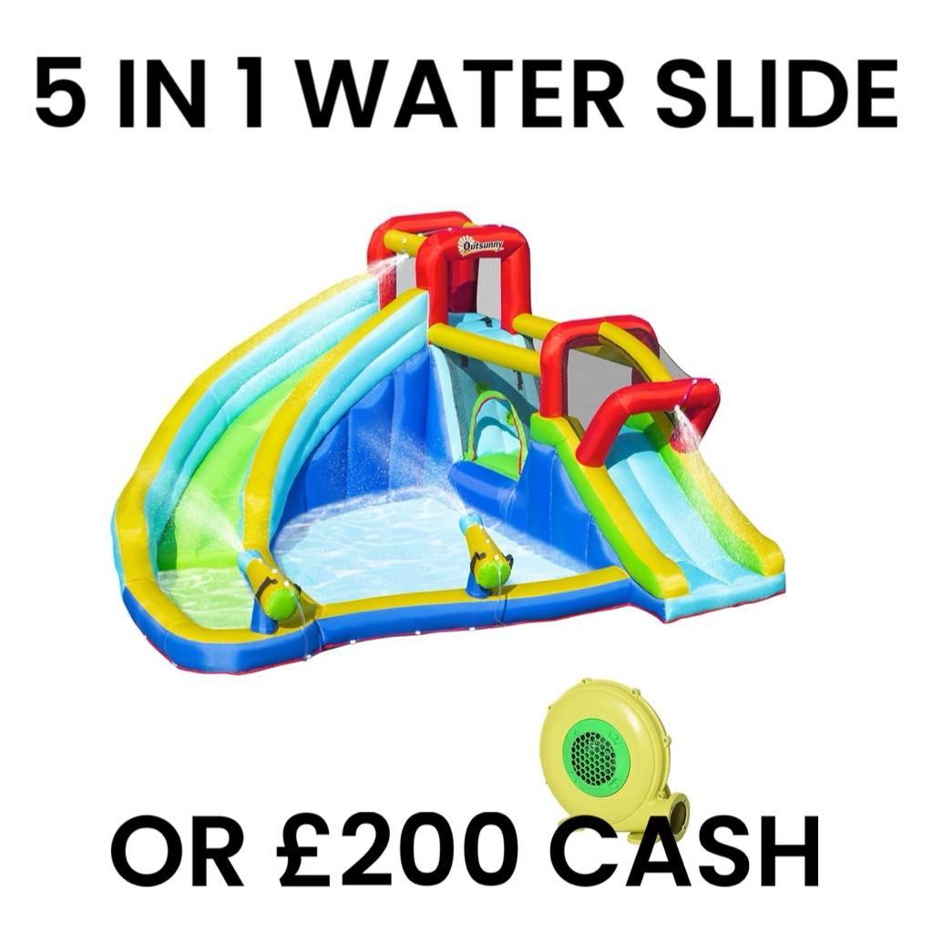 5 in 1 waterslide or £200 cash